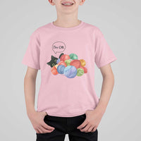 I’m OK T Shirt For Kid Cat Tangled In Yarn Funny Crochet Gift - Wonder Print Shop