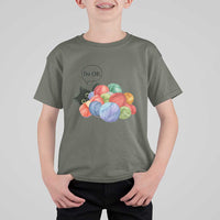 I’m OK T Shirt For Kid Cat Tangled In Yarn Funny Crochet Gift - Wonder Print Shop