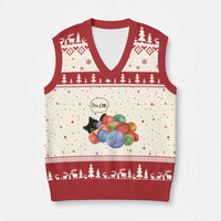 I’m OK V-Neck Knit Sweater Vest Cat Tangled In Yarn Funny Crochet Gift - Wonder Print Shop