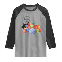 I’m OK Raglan Shirt Cat Tangled In Yarn Funny Crochet Gift - Wonder Print Shop