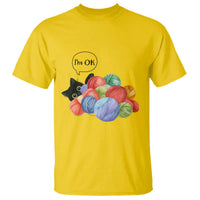 I’m OK T Shirt Cat Tangled In Yarn Funny Crochet Gift - Wonder Print Shop