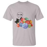 I’m OK T Shirt Cat Tangled In Yarn Funny Crochet Gift - Wonder Print Shop
