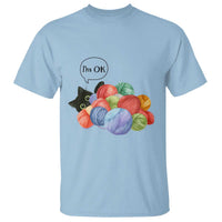 I’m OK T Shirt Cat Tangled In Yarn Funny Crochet Gift - Wonder Print Shop