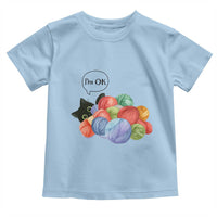 I’m OK Toddler T Shirt Cat Tangled In Yarn Funny Crochet Gift - Wonder Print Shop