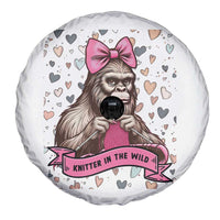 Funny Bigfoot Knitting Spare Tire Cover Knitter In The Wild - Wonder Print Shop