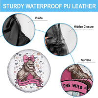 Funny Bigfoot Knitting Spare Tire Cover Knitter In The Wild - Wonder Print Shop