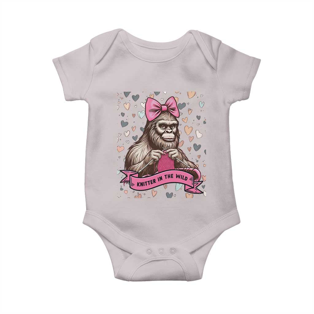 Funny Bigfoot Knitting Baby Onesie Knitter In The Wild - Wonder Print Shop