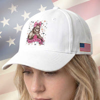 Funny Bigfoot Knitting Baseball Cap Knitter In The Wild
