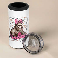 Funny Bigfoot Knitting 4 in 1 Can Cooler Tumbler Knitter In The Wild - Wonder Print Shop