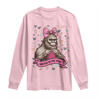 Funny Bigfoot Knitting Long Sleeve Shirt Knitter In The Wild - Wonder Print Shop