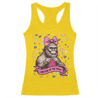 Funny Bigfoot Knitting Racerback Tank Top Knitter In The Wild - Wonder Print Shop