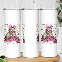 Funny Bigfoot Knitting Skinny Tumbler Knitter In The Wild - Wonder Print Shop