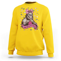 Funny Bigfoot Knitting Sweatshirt Knitter In The Wild - Wonder Print Shop