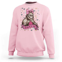 Funny Bigfoot Knitting Sweatshirt Knitter In The Wild - Wonder Print Shop