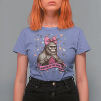 Funny Bigfoot Knitting T Shirt For Women Knitter In The Wild - Wonder Print Shop