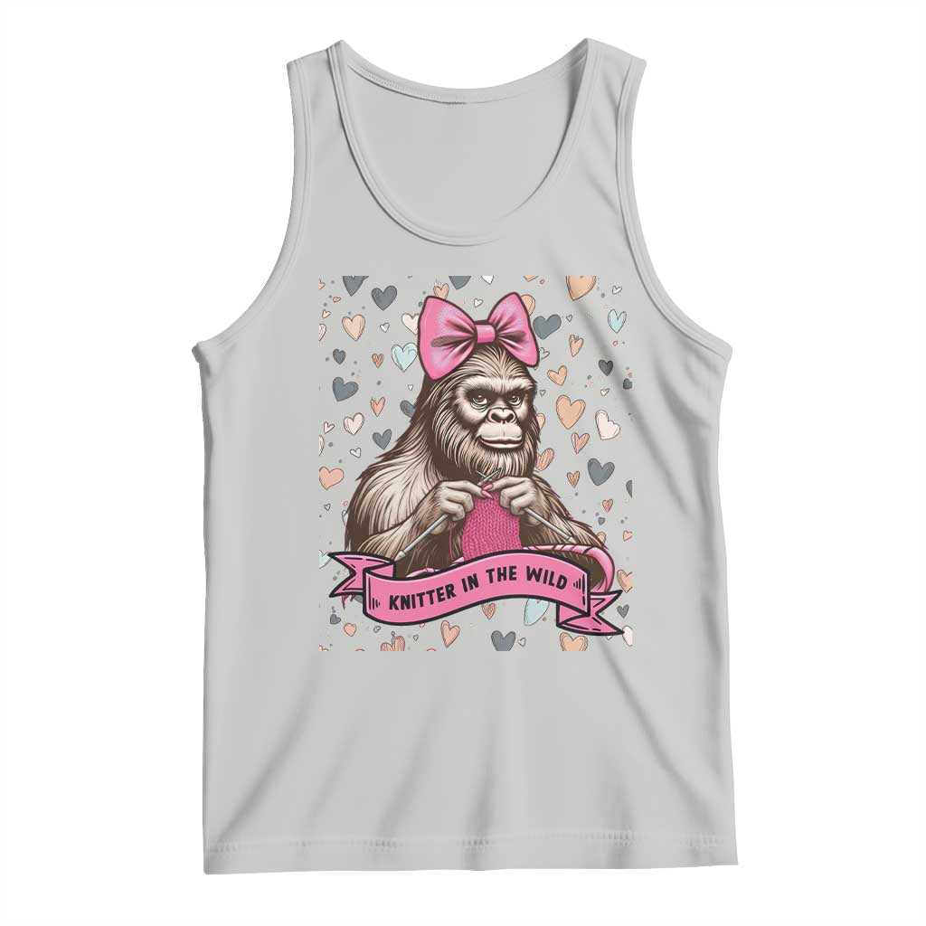Funny Bigfoot Knitting Tank Top Knitter In The Wild - Wonder Print Shop