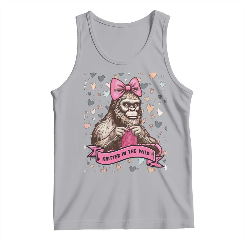 Funny Bigfoot Knitting Tank Top Knitter In The Wild - Wonder Print Shop