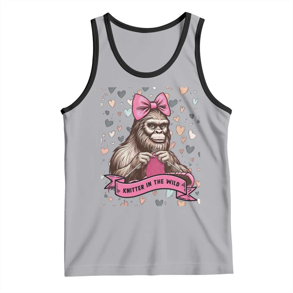 Funny Bigfoot Knitting Tank Top Knitter In The Wild - Wonder Print Shop