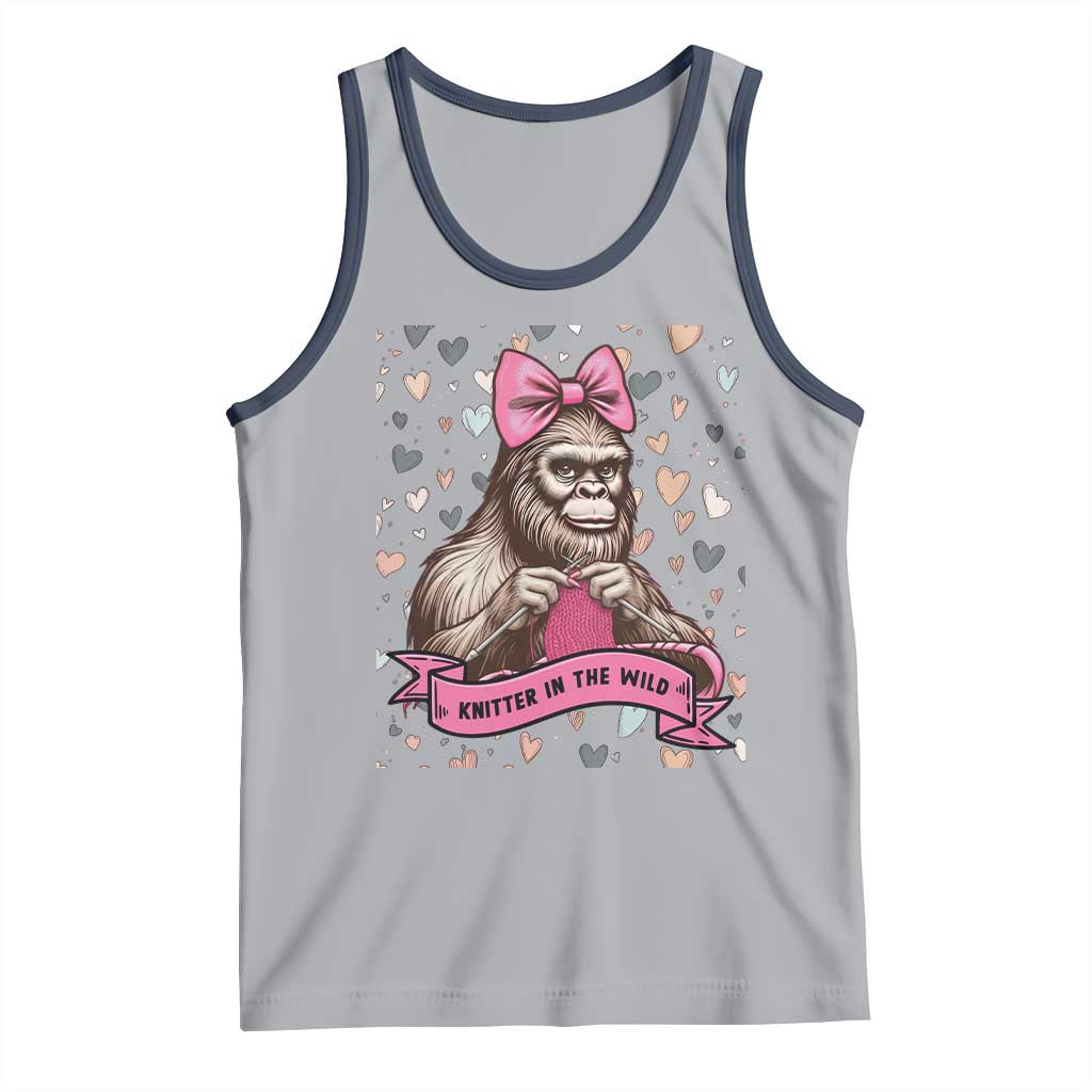 Funny Bigfoot Knitting Tank Top Knitter In The Wild - Wonder Print Shop