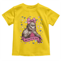 Funny Bigfoot Knitting Toddler T Shirt Knitter In The Wild - Wonder Print Shop