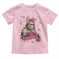 Funny Bigfoot Knitting Toddler T Shirt Knitter In The Wild - Wonder Print Shop