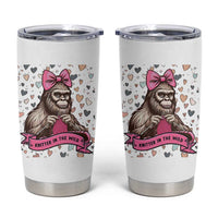 Funny Bigfoot Knitting Tumbler Cup Knitter In The Wild - Wonder Print Shop