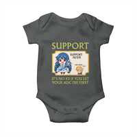 Support Main Funny Gaming Quote Baby Onesie Its No KS If You Let Your ADC Die First - Wonder Print Shop