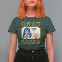 Support Main Funny Gaming Quote T Shirt For Women Its No KS If You Let Your ADC Die First - Wonder Print Shop