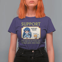 Support Main Funny Gaming Quote T Shirt For Women Its No KS If You Let Your ADC Die First - Wonder Print Shop