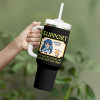 Support Main Funny Gaming Quote Tumbler With Handle Its No KS If You Let Your ADC Die First - Wonder Print Shop