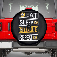 Funny Eat Sleep League Repeat Spare Tire Cover Gaming Quote Gift For Gamer - Wonder Print Shop