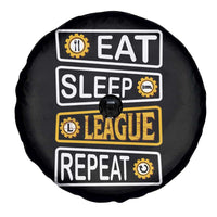 Funny Eat Sleep League Repeat Spare Tire Cover Gaming Quote Gift For Gamer - Wonder Print Shop