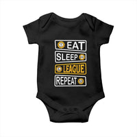 Funny Eat Sleep League Repeat Baby Onesie Gaming Quote Gift For Gamer - Wonder Print Shop