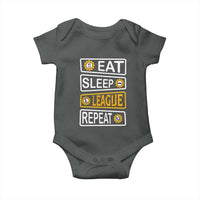 Funny Eat Sleep League Repeat Baby Onesie Gaming Quote Gift For Gamer - Wonder Print Shop