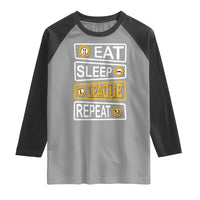 Funny Eat Sleep League Repeat Raglan Shirt Gaming Quote Gift For Gamer - Wonder Print Shop