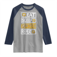 Funny Eat Sleep League Repeat Raglan Shirt Gaming Quote Gift For Gamer - Wonder Print Shop