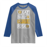 Funny Eat Sleep League Repeat Raglan Shirt Gaming Quote Gift For Gamer - Wonder Print Shop