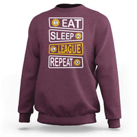 Funny Eat Sleep League Repeat Sweatshirt Gaming Quote Gift For Gamer - Wonder Print Shop