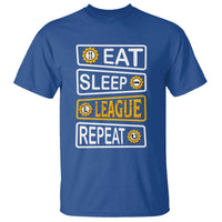 Funny Eat Sleep League Repeat T Shirt Gaming Quote Gift For Gamer - Wonder Print Shop