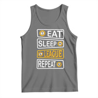 Funny Eat Sleep League Repeat Tank Top Gaming Quote Gift For Gamer - Wonder Print Shop