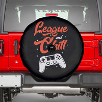 League And Chill Spare Tire Cover Funny Gaming Quote Gift For Gamer - Wonder Print Shop