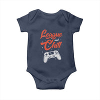 League And Chill Baby Onesie Funny Gaming Quote Gift For Gamer - Wonder Print Shop