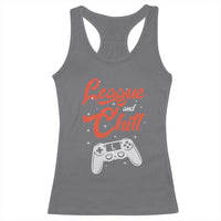 League And Chill Racerback Tank Top Funny Gaming Quote Gift For Gamer - Wonder Print Shop