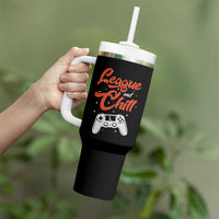 League And Chill Tumbler With Handle Funny Gaming Quote Gift For Gamer - Wonder Print Shop