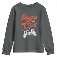 League And Chill Youth Sweatshirt Funny Gaming Quote Gift For Gamer - Wonder Print Shop