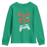 League And Chill Youth Sweatshirt Funny Gaming Quote Gift For Gamer - Wonder Print Shop