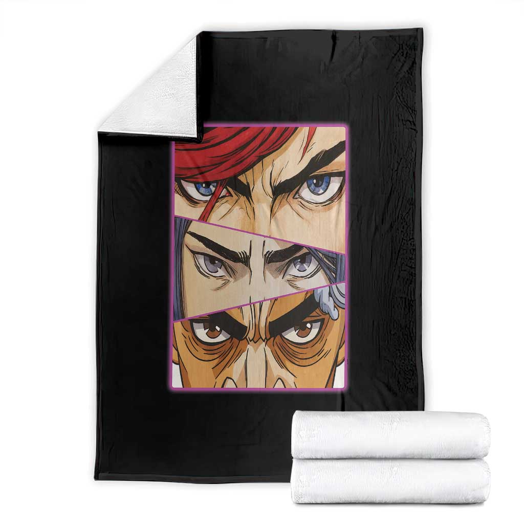 Futuristic Legends Anime Eyes Throw Blanket Gift For League Gamer Fans - Wonder Print Shop