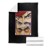 Futuristic Legends Anime Eyes Throw Blanket Gift For League Gamer Fans - Wonder Print Shop