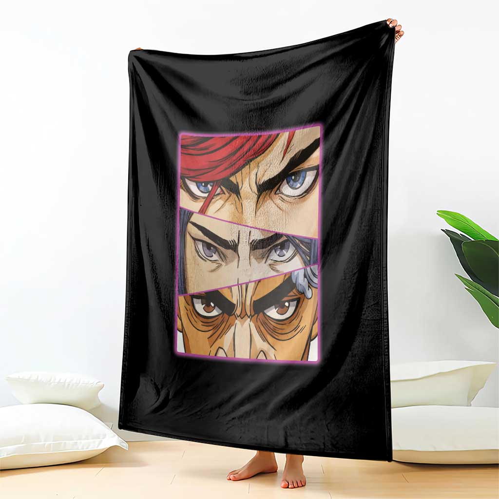 Futuristic Legends Anime Eyes Throw Blanket Gift For League Gamer Fans - Wonder Print Shop