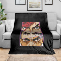 Futuristic Legends Anime Eyes Throw Blanket Gift For League Gamer Fans - Wonder Print Shop